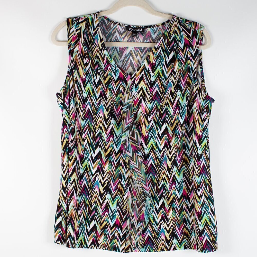 Roz & Ali Sleeveless Blouse Size 1X - Picture 2 of 8